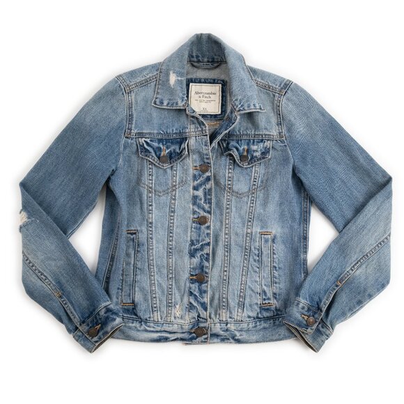 ABERCROMBIE & FITCH denim jean jacket size XS - Picture 1 of 10
